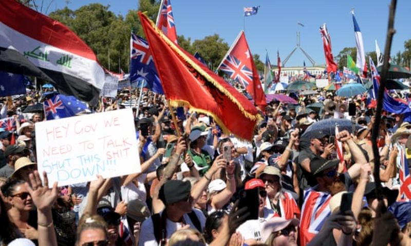 Australian National Review - Scott Morrison Says He ‘Understands’ Canberra Antivax Protesters Amid Skirmishes With Police