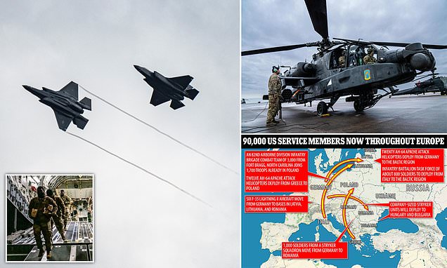US F-35 Lightning fighters arrive on NATO's eastern flank | Daily Mail Online