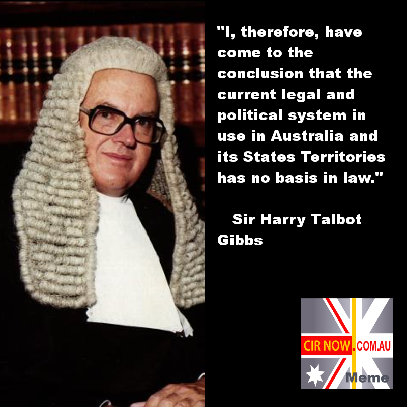 Copy of Letter from Sir Harry Talbot Gibbs