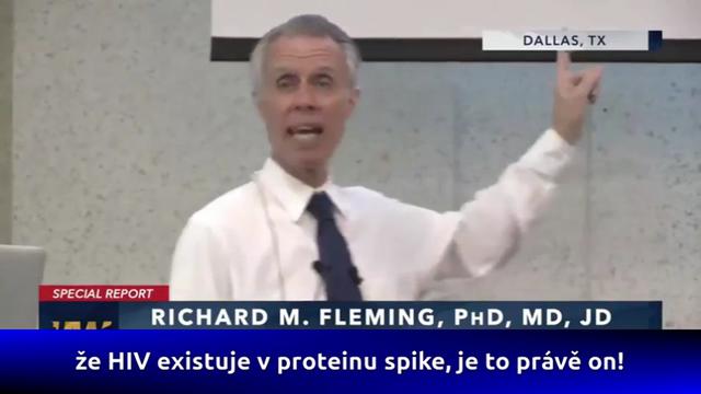 Dr Richard Fleming shows the HIV inserts to the S Spike Protein.