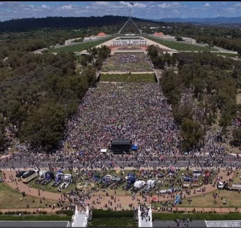 Australian National Review - Amazing Scenes and Footage From the Canberra Rally Today. Australia Showed Up