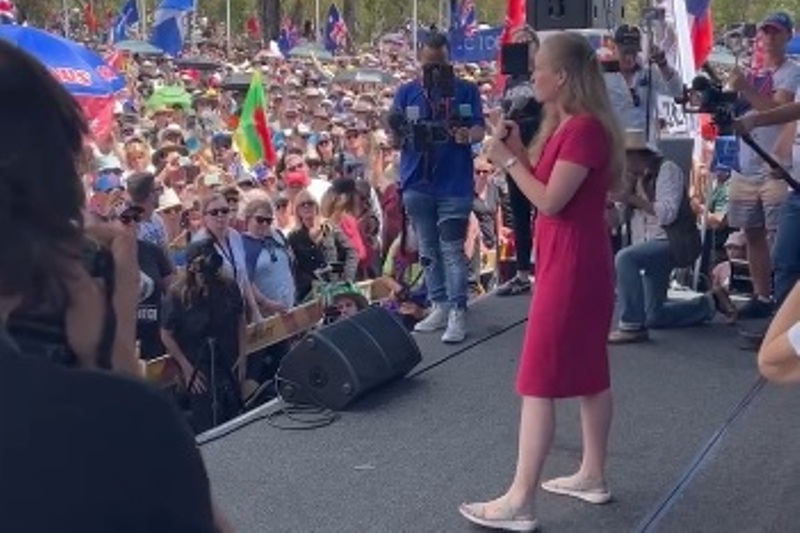Australian National Review - ReIgnite Democracy Monica Smit’s, Speech Today to 500,000 Plus, At the Canberra’ Take Back Australia protest. Possibly the Largest Rally of Its Type in Australia