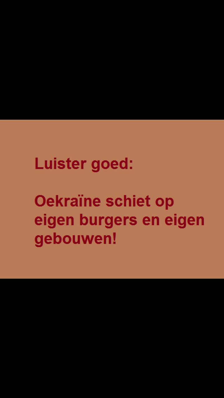 OEKRAINE SCHIET OP EIGEN BURGERS EN EIGEN GEBOUWEN!