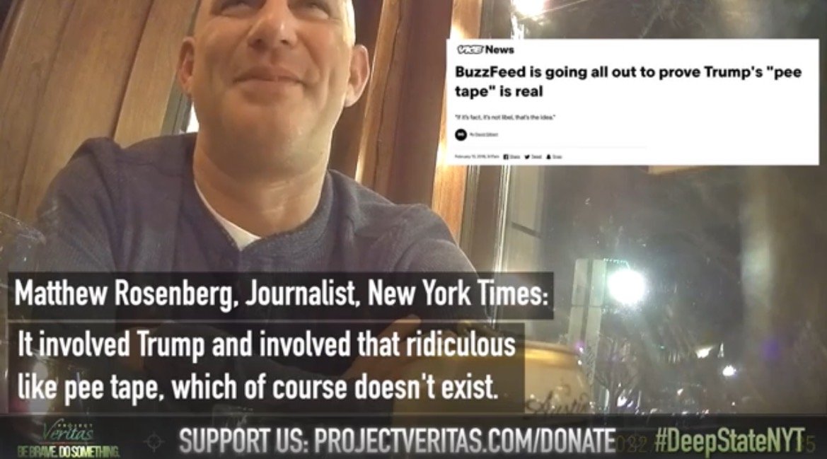 Project Veritas: NY Times Reporter Discusses CIA/NSA Sources; 'Ridiculous Pee Tape Doesn't Exist' (VIDEO)