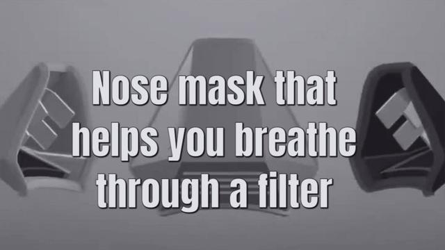 Nose mask that helps you breathe through a filter
