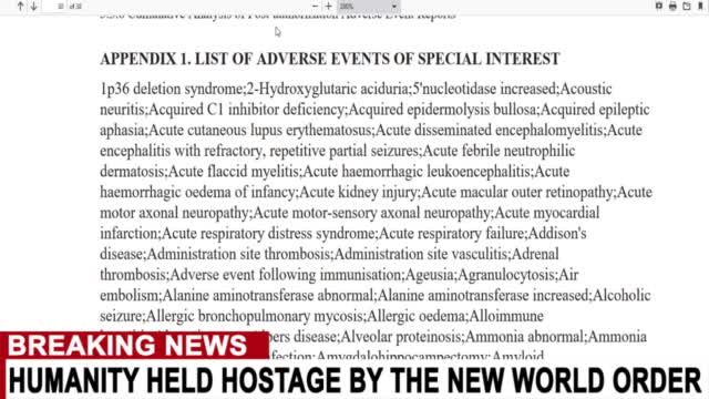 First Batch of Pfizer Documents Released 3/1/22 ~ Adverse Reactions are FRIGHTENING!