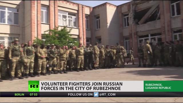 Volunteer fighters join Russian forces in LPR’s Rubezhnoe