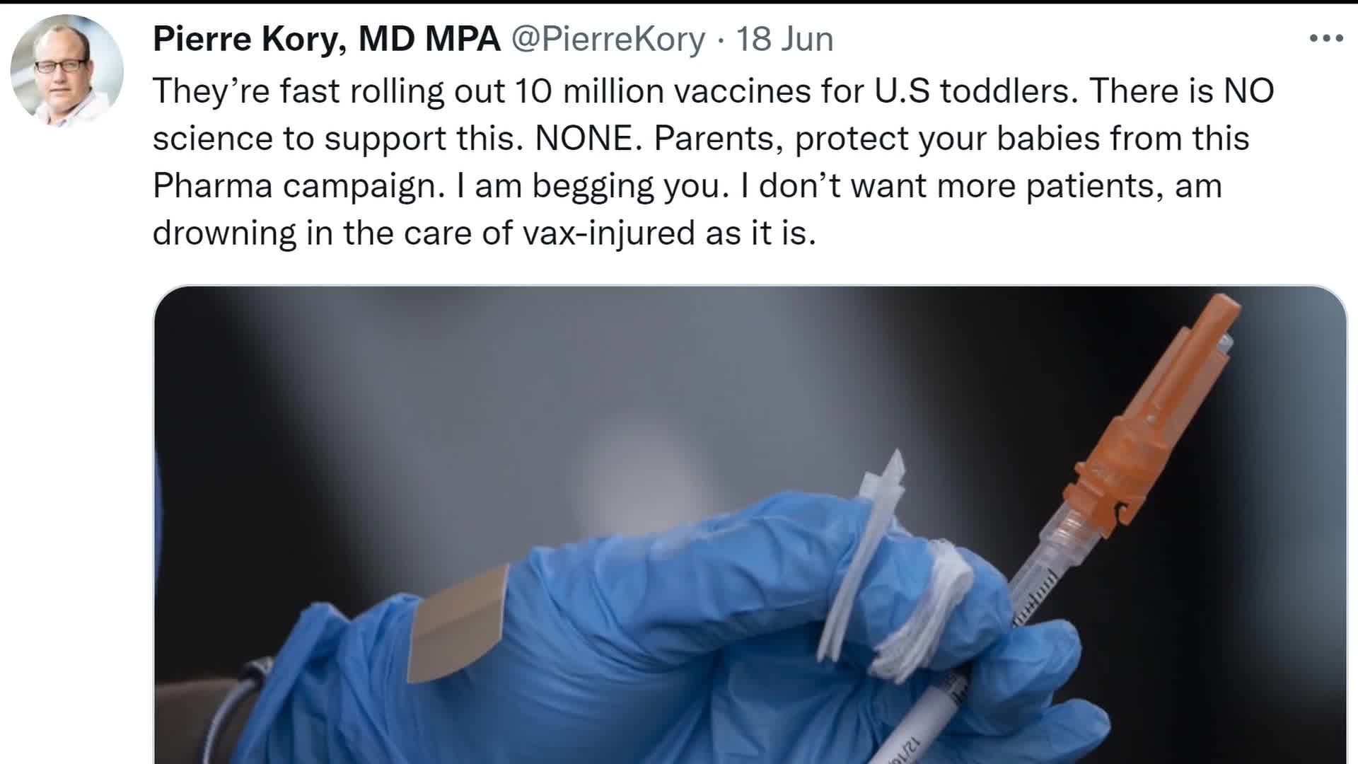 Clare Craig vs CDC director // EUA amendment request for Pfizer-BioNTech COVID-19 Vaccine for Children and babies