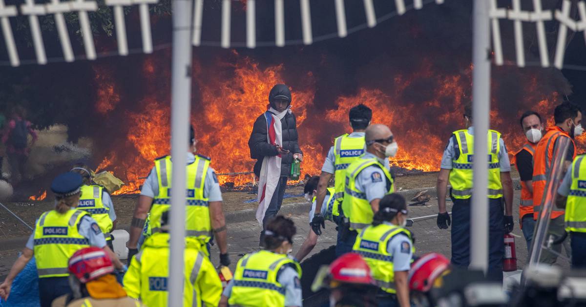 New Zealand protesters set fires on Parliament grounds as police break up camp – Chicago Tribune