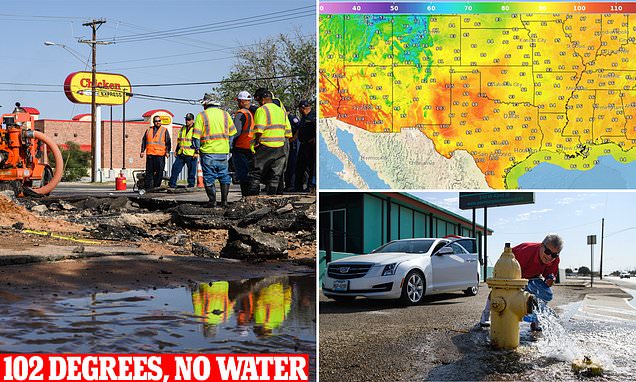 Emergency declared as Texas city out of WATER: Brutal 'heat dome' settles over the Midwest and south | Daily Mail Online