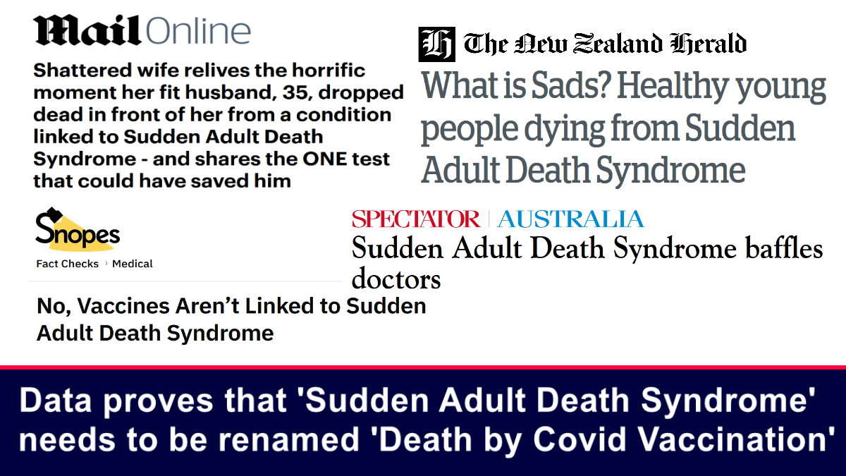 Data proves ‘Sudden Adult Death Syndrome’ needs to be renamed ‘Death by Covid Vaccination’ – The Expose