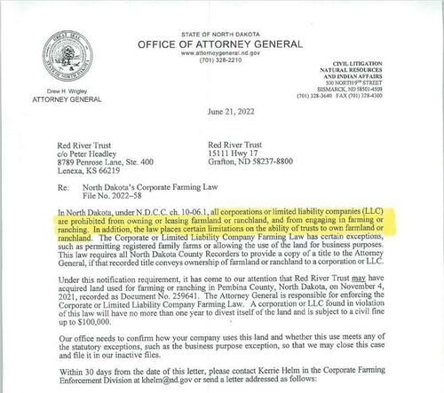 North Dakota AG Investigates Bill Gates Farmland Purchase  | ZeroHedge