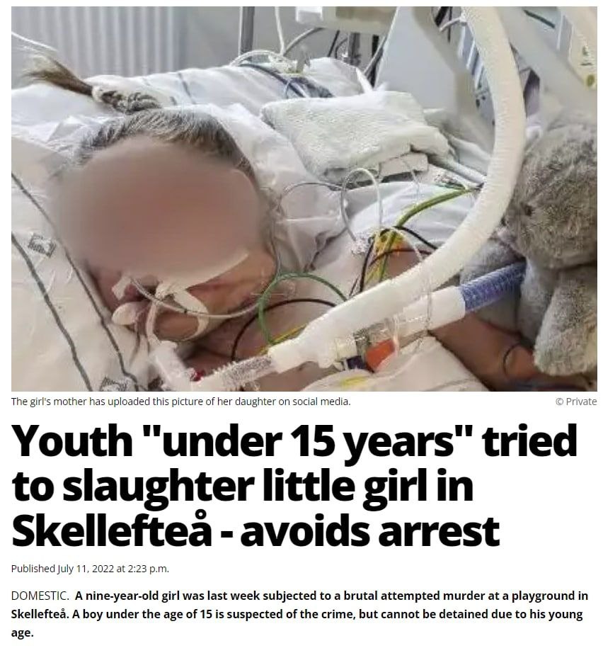 Authorities continue to turn a blind eye after a 13-year-old stabbed a 9-year-old Swedish child – World-Signals News