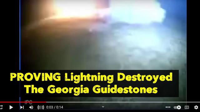 An act of God? - Lightning Destroyed The Guidestones - [That's why they've all shut up about it?]