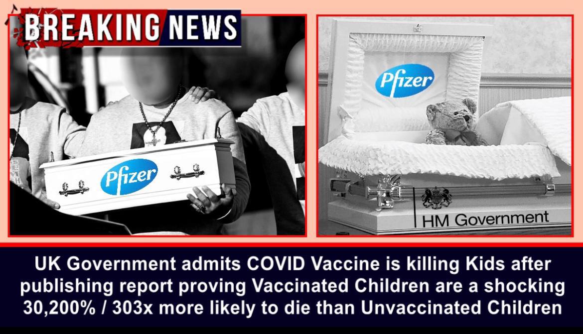 UK Government Stats Show Vaccinated Children are 30,200% more Likely to Die than Unvaccinated Children