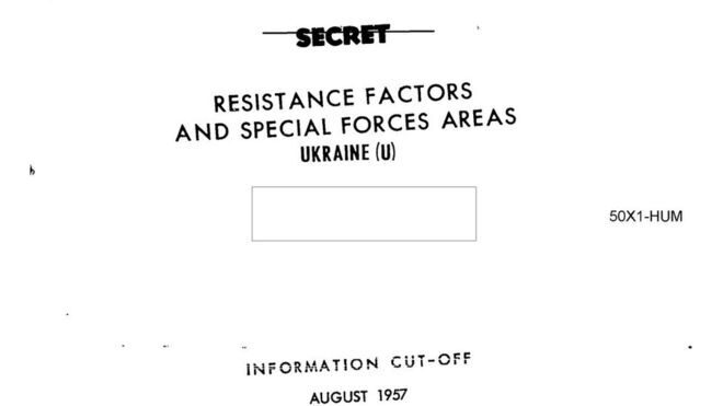 From the CIA Archives: The US was preparing an anti-Soviet operation in Ukraine back in 1957 -- Secret History -- Sott.net