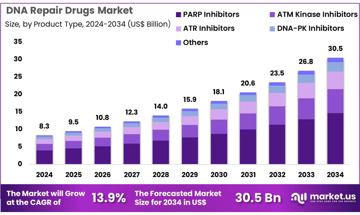 DNA Repair Drugs Market Size, Share Analysis | CAGR of 13.9%
